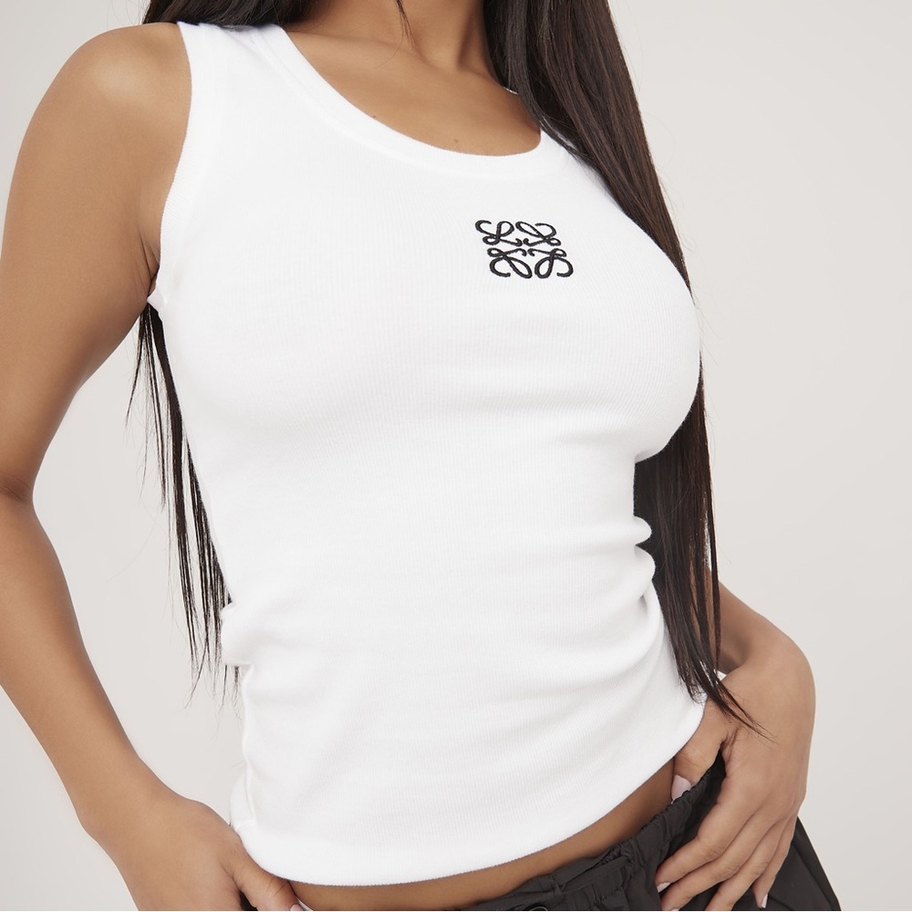 White Puzzle Sleeveless Top